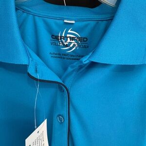 Certified Volleyball Officials Women’s  Blue Polo Shirt long sleeved Fits a 3XL